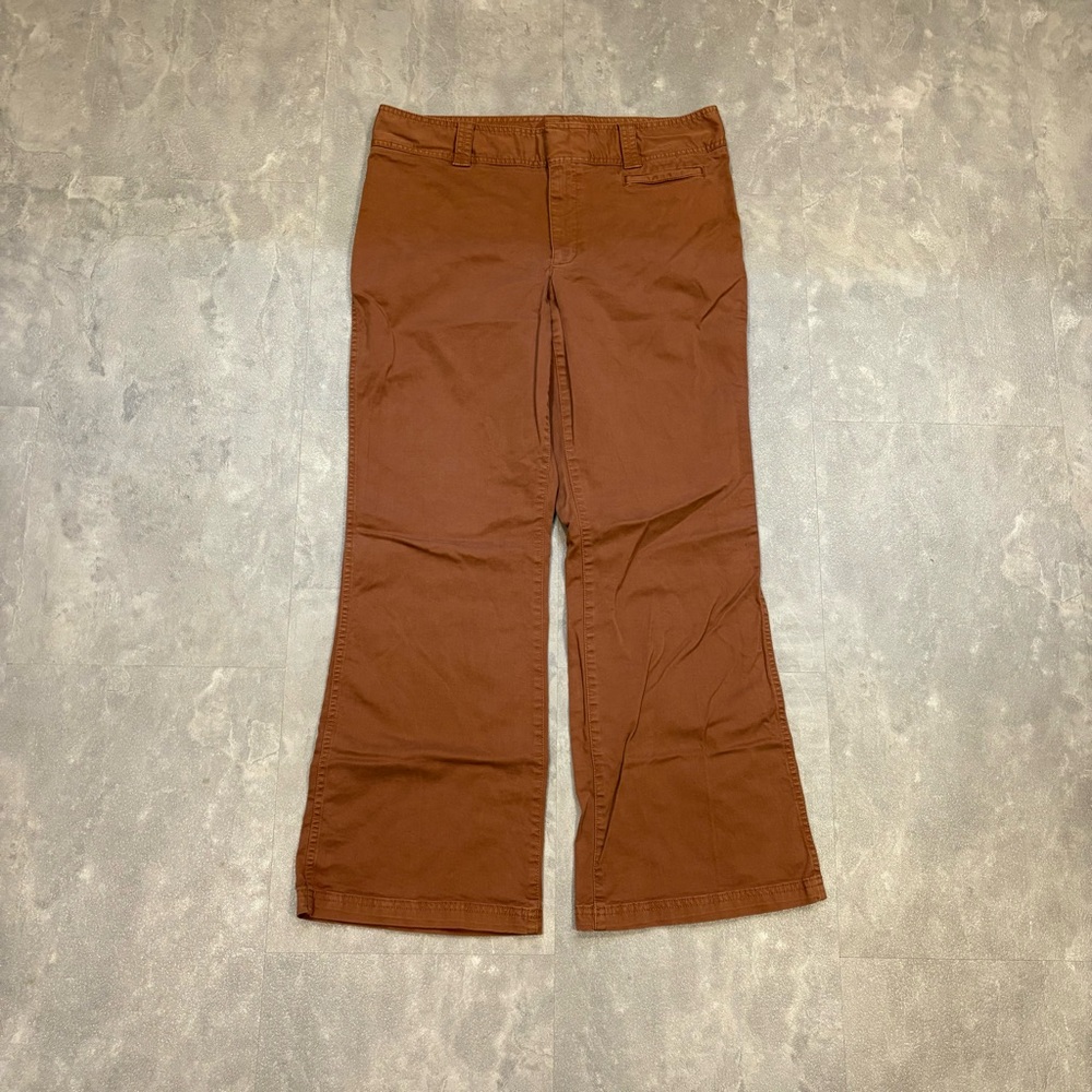 SUNDAY BEST Aritzia Cropped Brown Flare Pants Trousers Size‎ 12